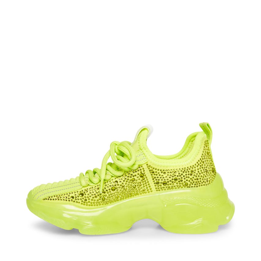 Green Steve Madden Jmaxima Neon Kids' Sneakers | PH 6310QXH